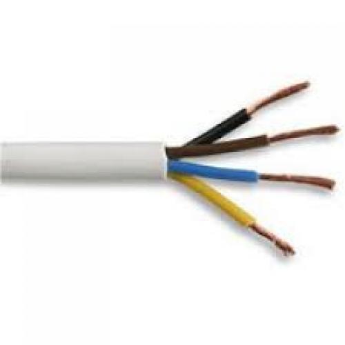 CABLE 3184Y 1.0MM 4CORE PVC FLEX WHITE 100MTR DRUM