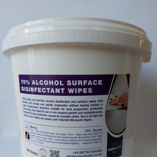 ALCOHOL WIPES  6L BUCKET (200 WIPES)
