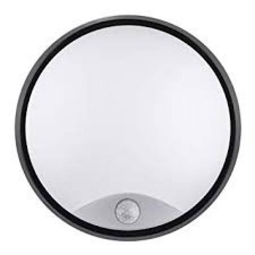 LUCECO EBER10P40 LED PIR ROUND BULKHEAD IP54 w/BLACK & WHITE