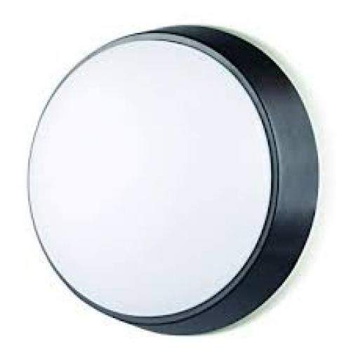 LUCECO EBER10S40 LED ROUND BULKHEAD IP54 w/BLACK & WHITE
