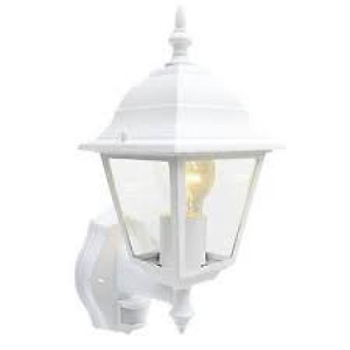 ASD CL/WK100P WHITE PIR COACH LANTERN