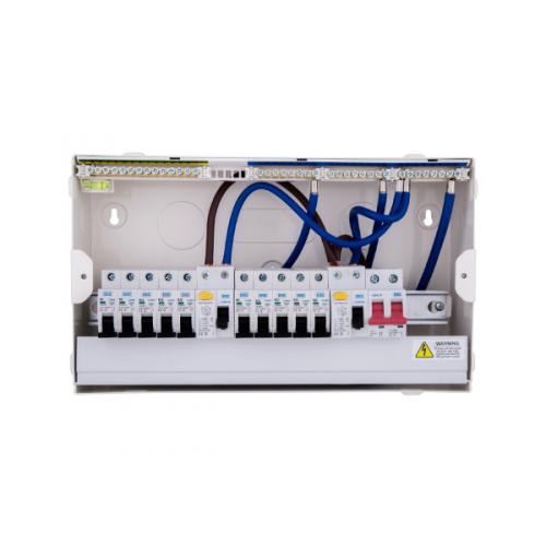 BG CFUDP16610 10W POPULATED DUAL RCD CONSUMER UNIT AM3