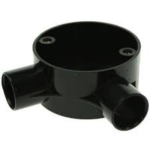 MITA 25CJB4B 25MM BLACK ANGLE BOX PVC