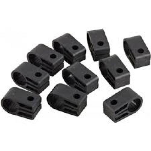 NO.6 CABLE CLEAT 15.2MM BLACK 