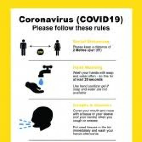 CVWPY A4 GOOD PRACTICE POSTER WINDOW STICKER IN YELLOW