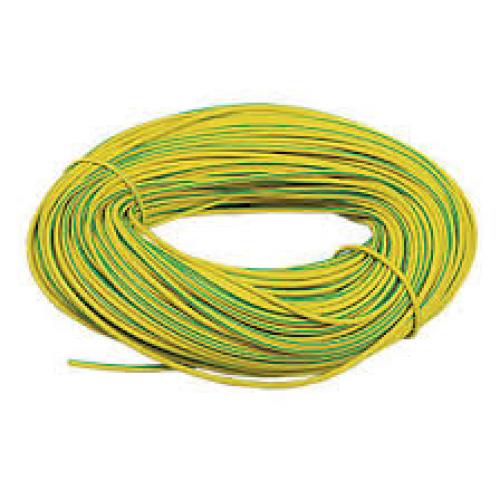 4MM PVC SLEEVING GREEN/YELLOW 100MTR