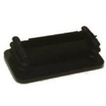 STRUT END CAP 41X21MM BLACK PVC