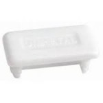 STRUT END CAP 41X21MM WHITE PVC