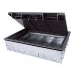 TASS TSB3/75 3COMP SCREEDED FLOORBOX 2X2G SKT 1XBLANK