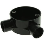 MITA 25CJB4B 25MM BLACK ANGLE BOX PVC