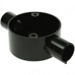 MITA 25CJB3B 25MM BLACK THROU BOX PVC