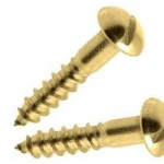 WOODSCREW ROUND HEAD BRASS 1 INCH X6 SLOTTED 200PK