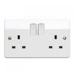 MK K2747WHI LOGIC 13A 2G DP SWITCHED SOCKET