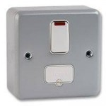 MK K962ALM METALCLAD 13A DP SWITCH SPUR W/NEON