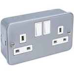BG METALCLAD MC522 DP 2G SWITCH SOCKET