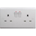 DETA SLIMLINE S1209SDP 13A 2G DP SWITCHED SOCKET