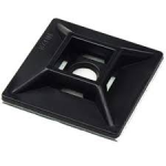 CABLE TIE BASE 20X20MM BLACK PVC PACK OF 100